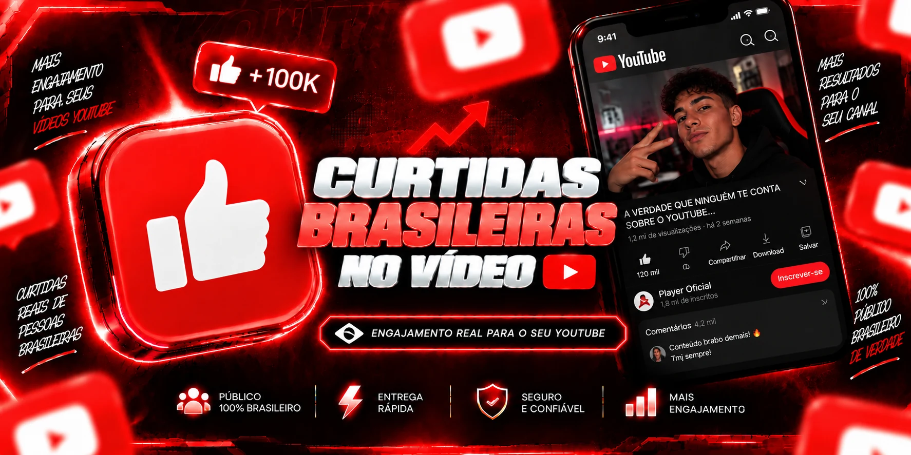 Curtidas no Vídeo 100% Brasileiras 🇧🇷