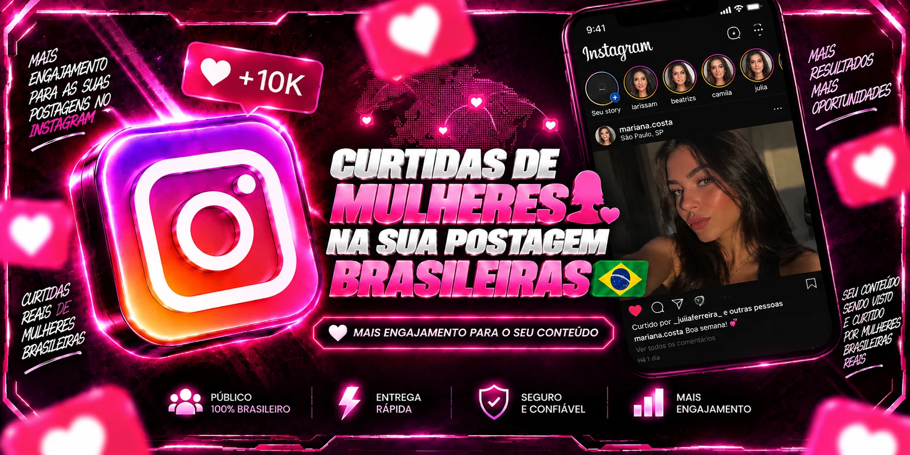 Curtidas de Mulheres Brasileiras 👩