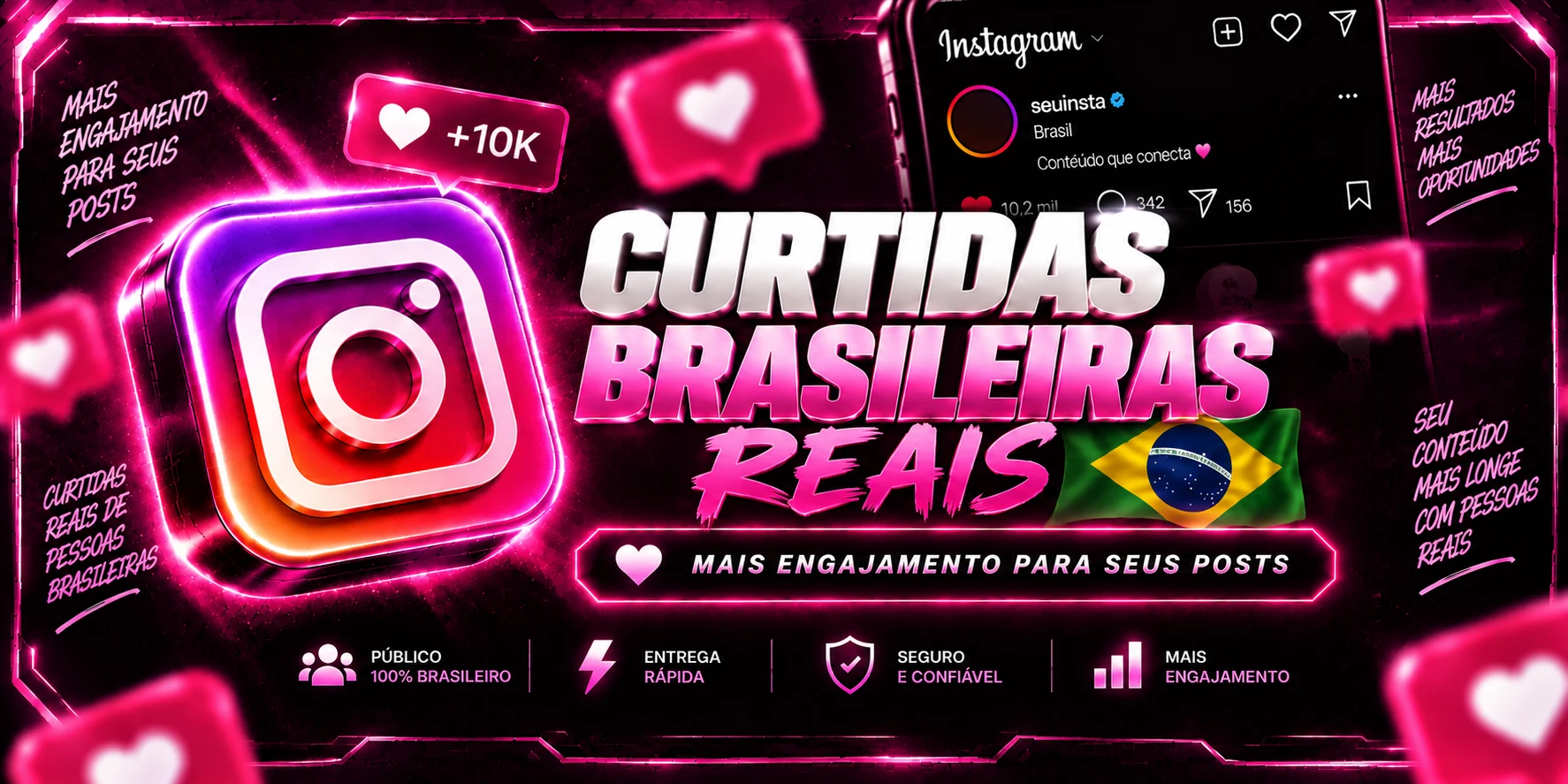 Curtidas Brasileiras (Usuários Reais) 