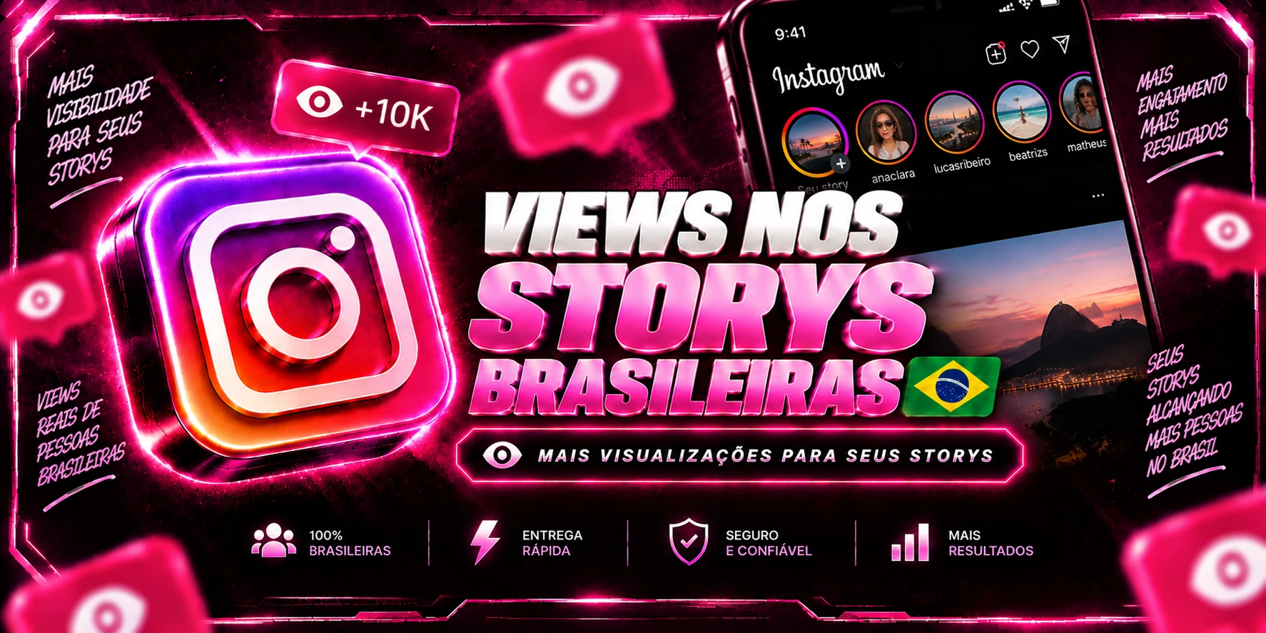 Visualizações Brasileiras no Story 🇧🇷
