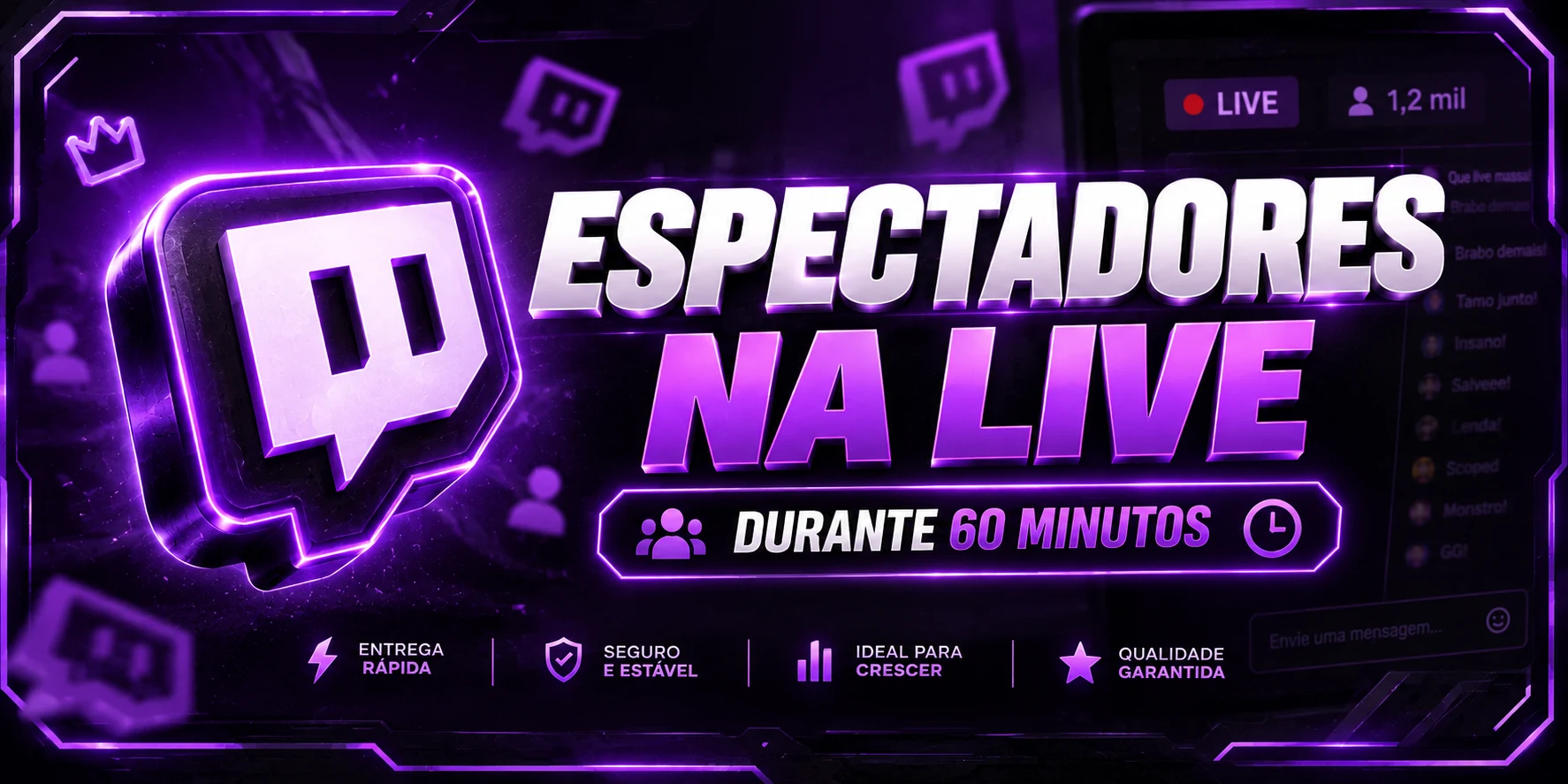 Espectadores Brasileiros na Live (60 Minutos)