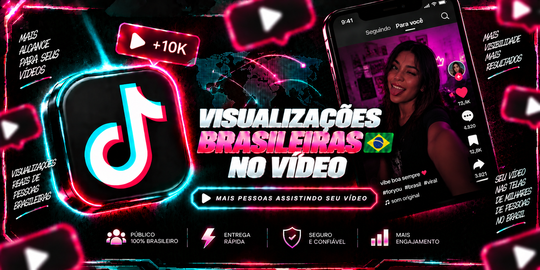 Visualizações no Vídeo Brasileiras
