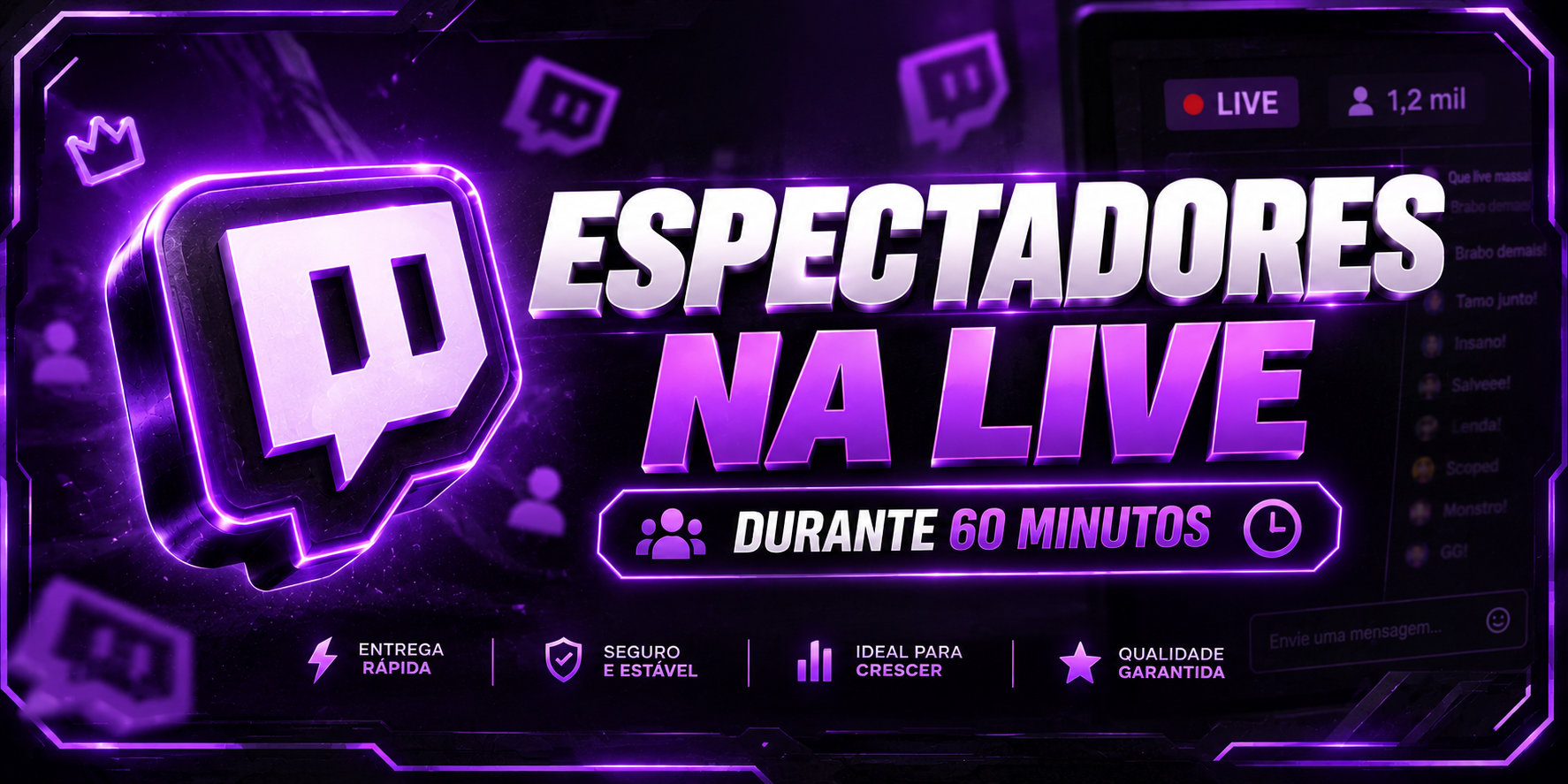Espectadores Brasileiros na Live (60 Minutos)