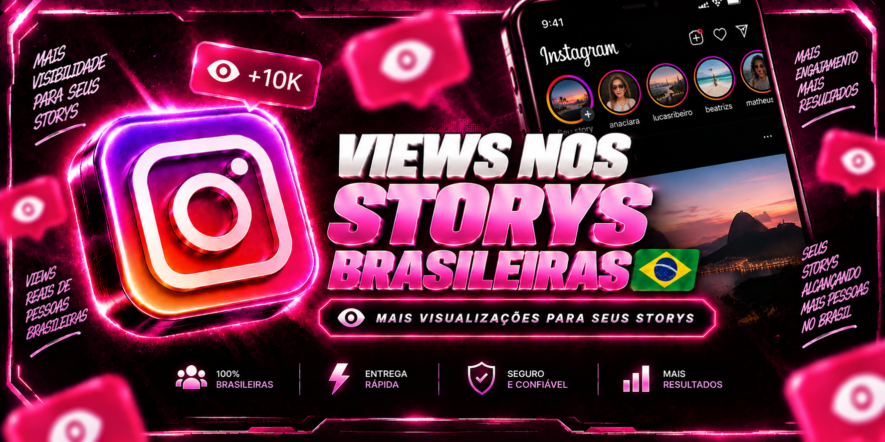 Visualizações Brasileiras no Story 🇧🇷