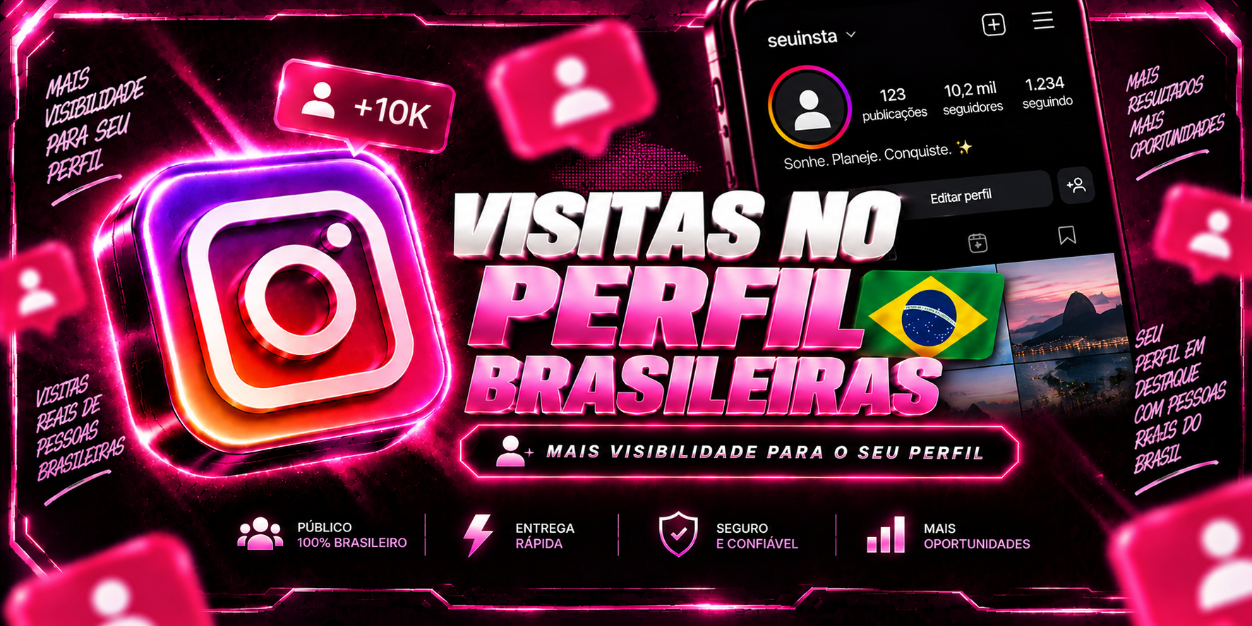 Visitas no Perfil Brasileiras 