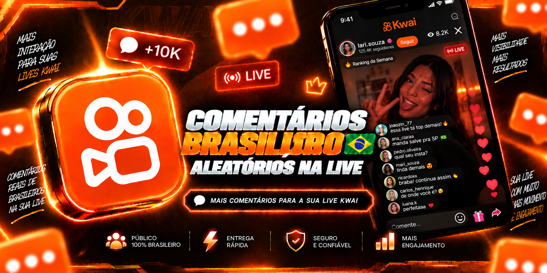 Comentários Brasileiros  Aleatórios na Live 