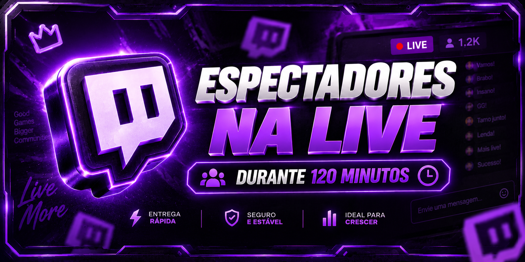 Espectadores Brasileiros na Live (120 Minutos)