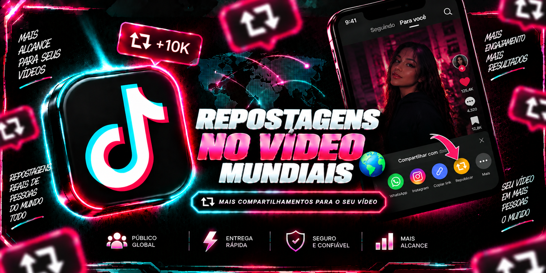 Repostagens no Vídeo 